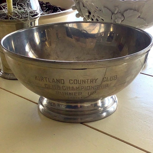 Vintage Stieff Pewter Bowl 1958 Golf Trophy - Picture 1 of 11
